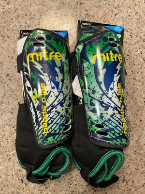 Mitre Aero speed Shin Guards green and yellow adult size 4/'8/'/' to 6/'2/'/'