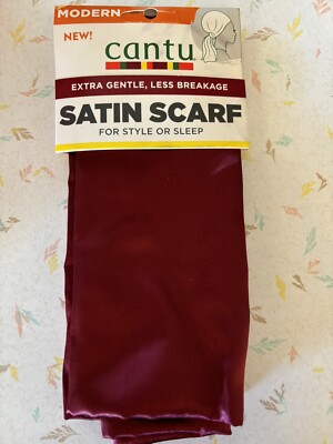 Cantu Satin Sleep Solid Scarf Burgundy - 1ct NWT