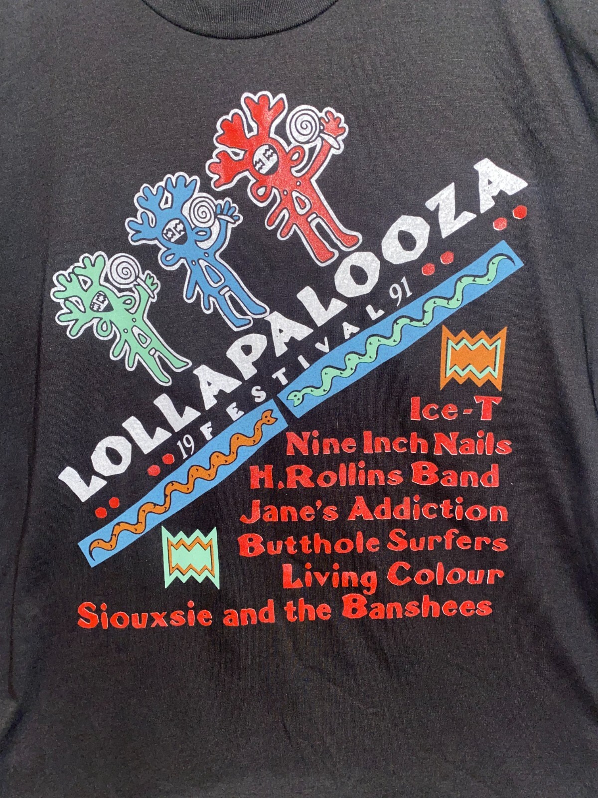 Vintage Lollapalooza 1991 Festival Tshirt Black XL | eBay