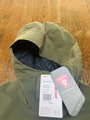 Pre-owned Marmot $350  Elevation Jacket Hooded Men's Large Green Gor'tex Primaloft