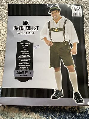 Mr. Oktoberfest lederhosen Adult plus Halloween Costume Men’s size 48-52