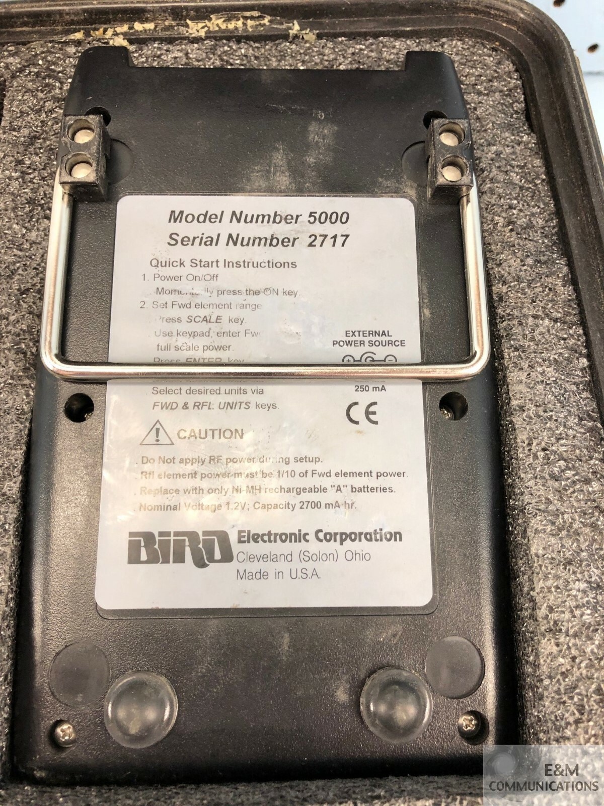 BEC-5000 BIRD MODEL 5000 DIGITAL POWER METER W/ 5011 TERMINATING POWER SENSOR A7