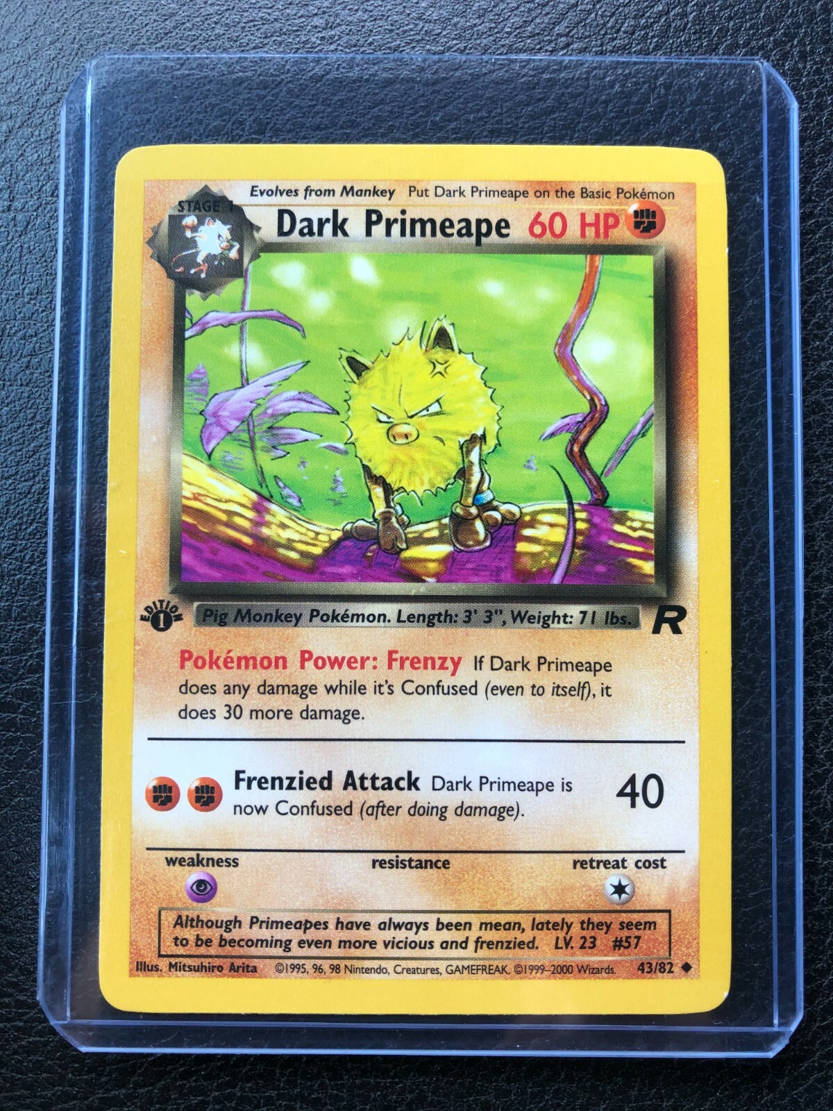 1st Edition Dark Primeape Team Rocket 43/82 Pokemon Card | eBay
