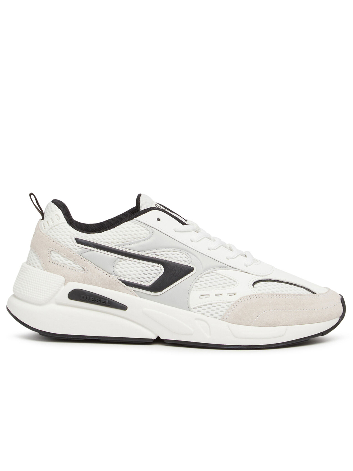 Diesel - Mens Low Top Mesh Sneakers Shoes Trainers White - S