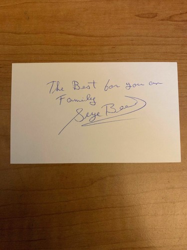 サイン SERGE BERNIER - HOCKEY - AUTHENTIC AUTOGRAPH SIGNED INDEX