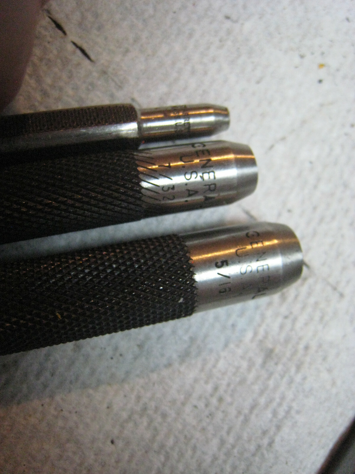 PIN PUNCHES COLD CHISELS STAR CHISELS MUFFLER CHISEL MISC. ASSORT.  17 TOTAL