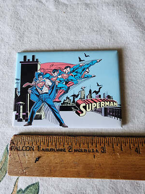 Vintage Superman Changing Costume Fridge Magnet DC Comics ATA-BOY Mexico 1997