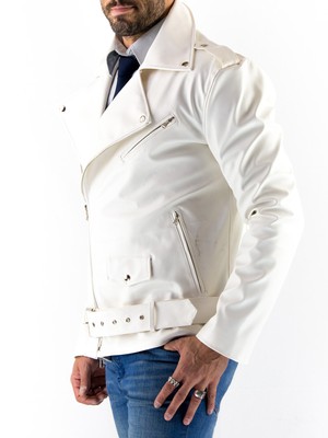 MARKENLOS - UNSERER PRODUKTION - HAND GEMACHT - IT DE HERREN LEDERJACKE BIKER MEN'S LEATHER JACKET COAT HOMME VESTE EN CUIR T14HLZ1