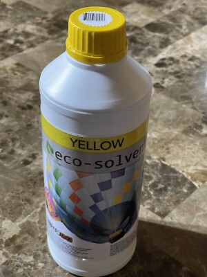 1L YELLOW Eco-Solvent Ink for Roland, Mutoh, Mimaki, & more; See Description
