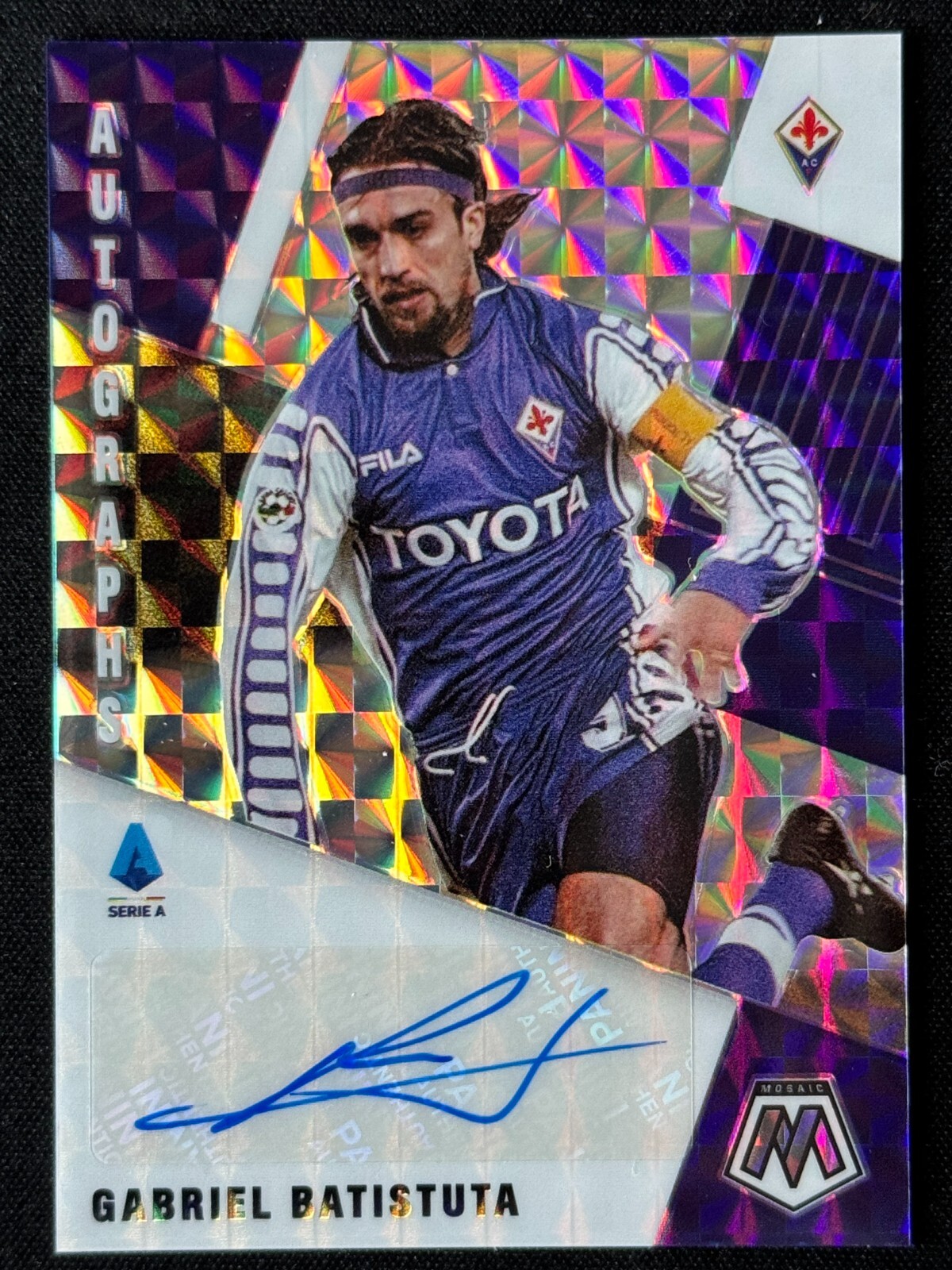 シングルカード Panini MOSAIC BATISTUTA stained glass Gabriel Batistuta 2021 Mosaic Road to FIFA World Cup #46
