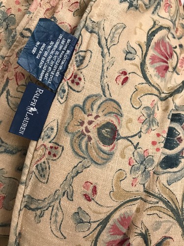 VINTAGE RALPH LAUREN COMFORTER 'Provence' pattern tan Floral KING SIZED
