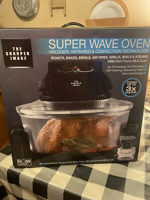 The Sharper Image Super Wave Oven 1300 W 12.5 QT Infrared Convection Black NEW!