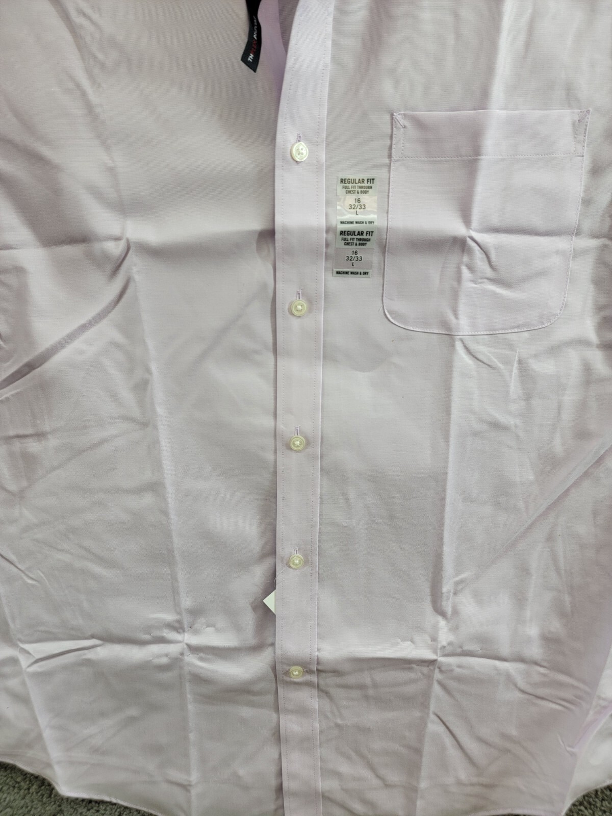 Tommy Hilfiger TH Flex Stretch Pinpoint Oxford Dress Shirt L 32/33 16 Lavender - Picture 9 of 18