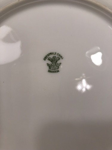 OBERPFALZ BAVARIA SET OF 5 PINK WHITE SHABBY FLORAL SALAD DESSERT DECOR PLATES