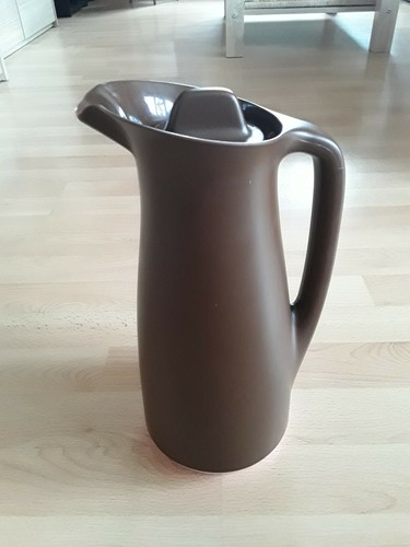 Tupperware Kaffeekanne braun mit rosa Fuss, Rarität