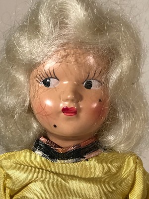 50s 60s Plastic Doll SIDE EYE no mark? unknown Vintage