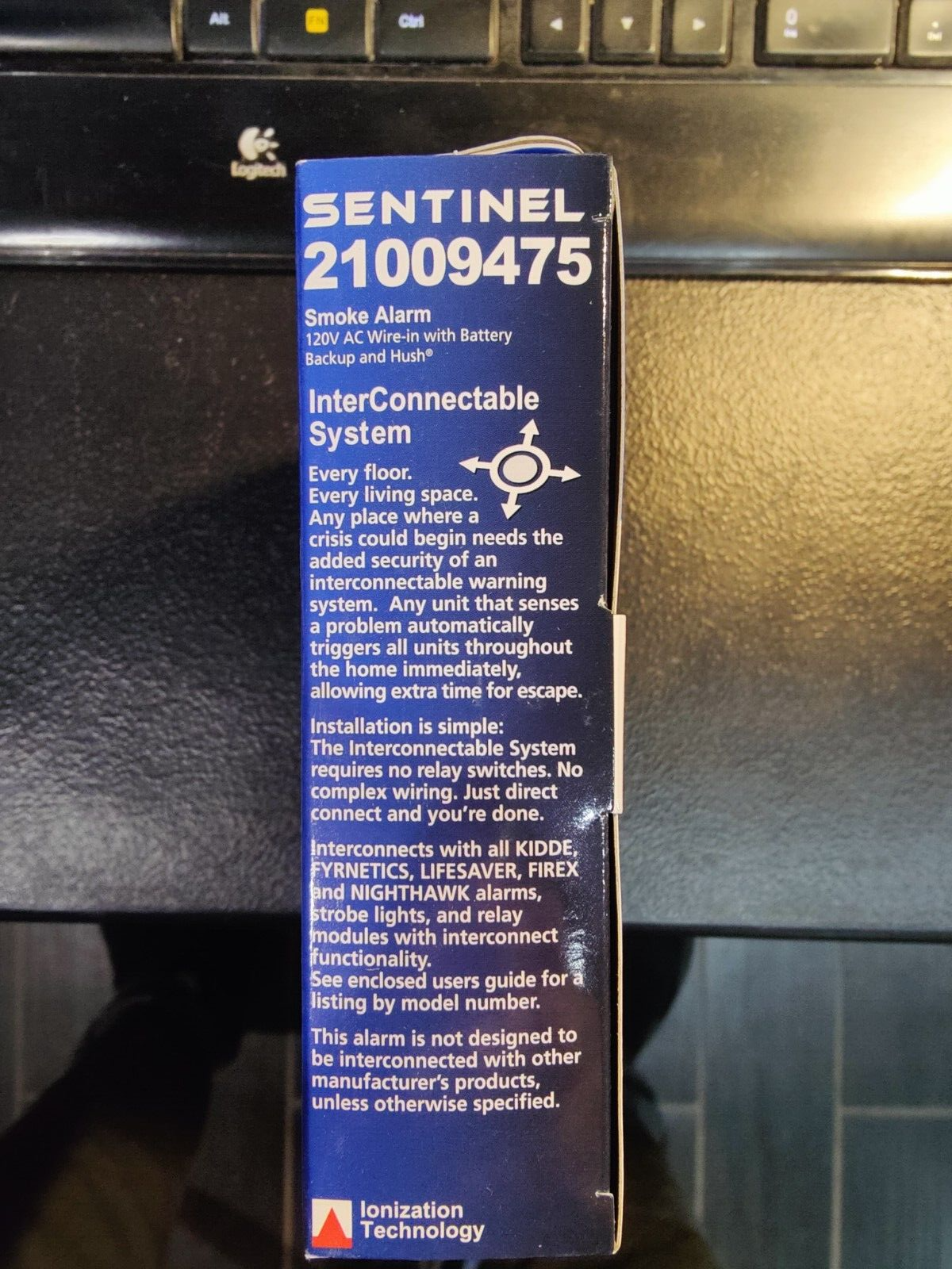 SENTINEL 120 Volts AC Wire-In SMOKE DETECTOR 21009475 and 9-VOLT BATTERY BACKUP