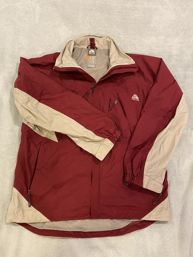 NIKE ACG スノーボードパンツ　ワインレッド Mens Nike Vintage ACG Rain Jacket Ski Coat Crimson Red Nylon
