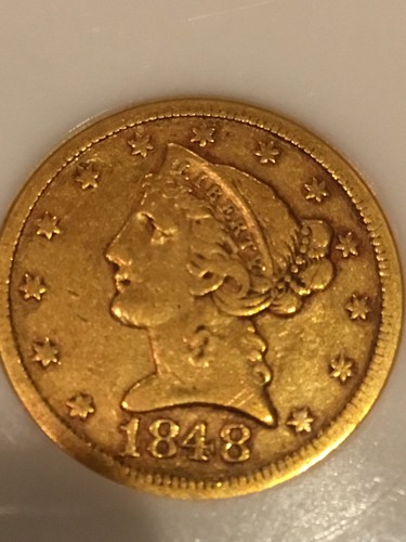 1848 D 5$ Gold Liberty Head (Dahlonega)