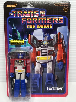 Super7 ReAction (3.75'') carded Transformers Optimus Prime Fallen Leader