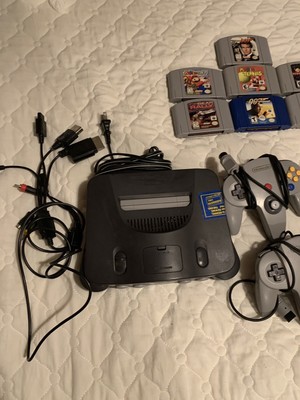 Nintendo 64 Console Bundle w/ 2 Controllers, 7 Games, GoldenEye , Mario , + More