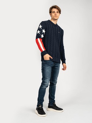 TOMMY HILFIGER TOMMY HILFIGER PULLOVER - DM0DM06997 - DUNKELBLAU