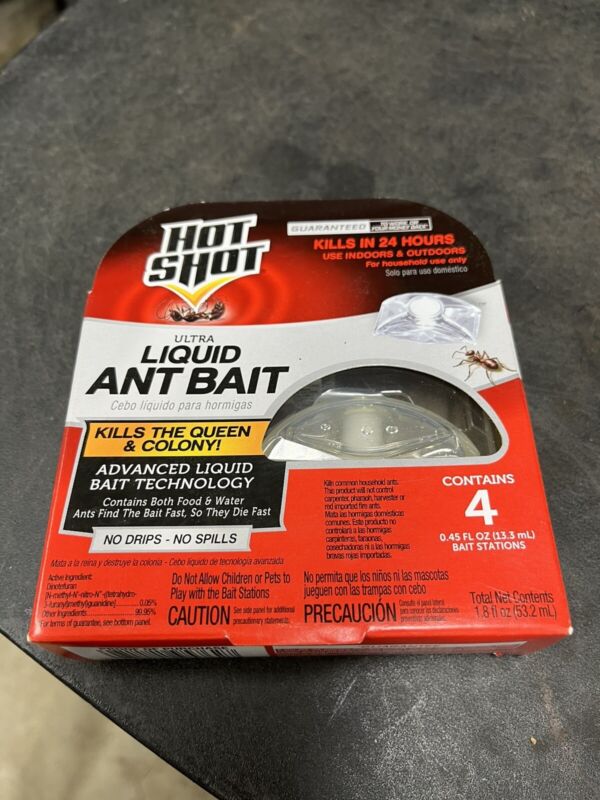 Hot Shot Ultra Liquid Ant Bait 4 Count NEW