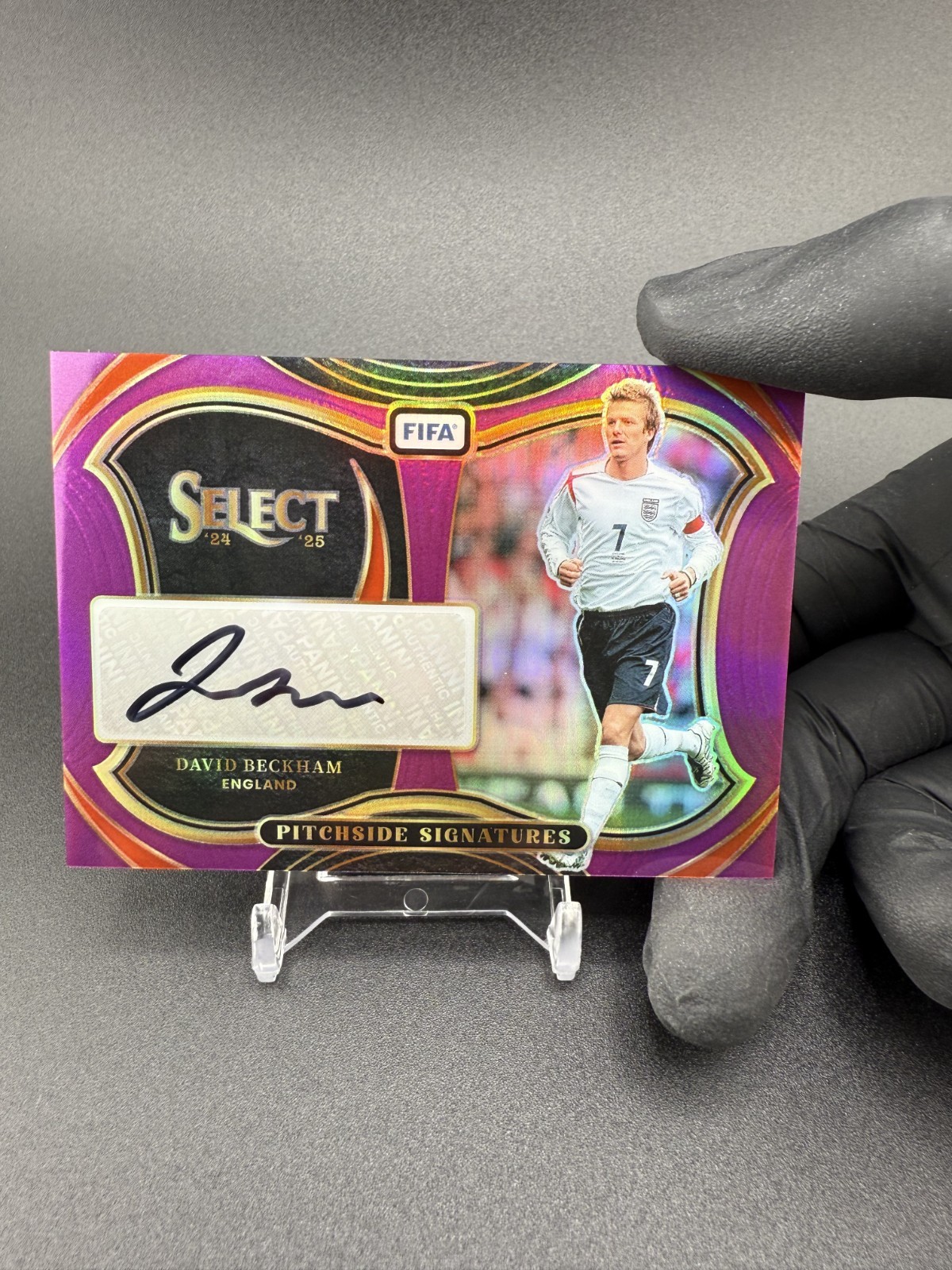 2024-25 Select FIFA David Beckham 8/10 Pitchside Signatures