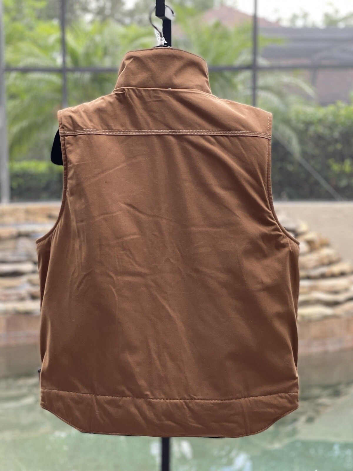 Carhartt ダックベストフード付FR (Flame Resistant)L Carhartt Flame-Resistant Quick Duck Brown Vest Jacket 3XL