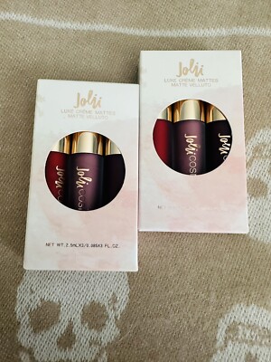 Jolii Luxe Creme Matte  Lipstick Trio x 2 Scuro, Lilla & Amore 2.5ml / .085oz