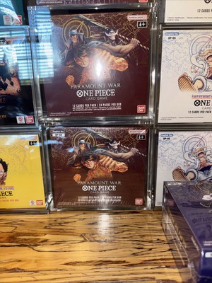 One Piece Booster Box Acrylic Case Magnetic Lid US seller BLUE BOTTOM & RED
