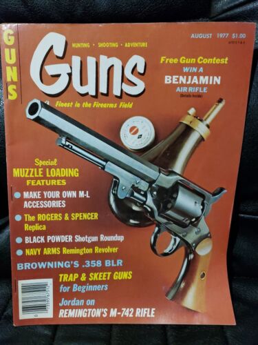 AUG 1977 GUNS MAGAZINE FINEST IN THE FIREARMS FIELD - trap and skeet guns