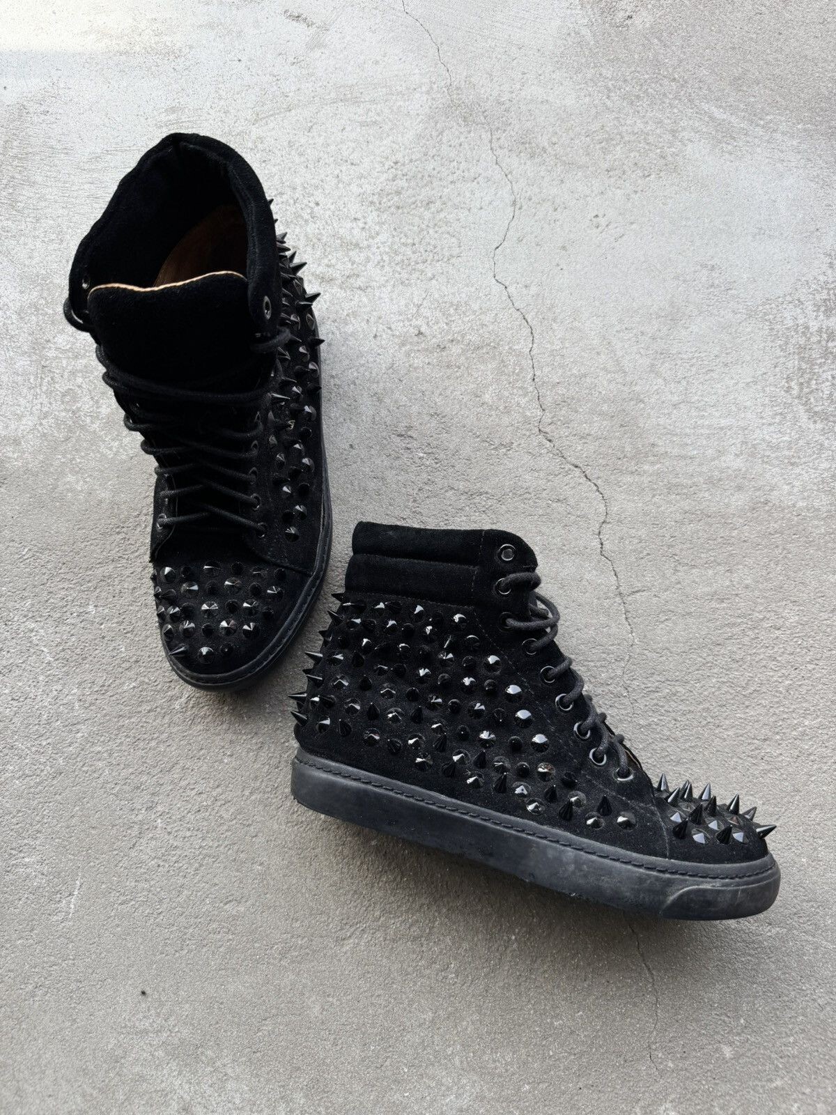 Crazy Jeffrey Campbell Studs Leather High Sneakers | eBay