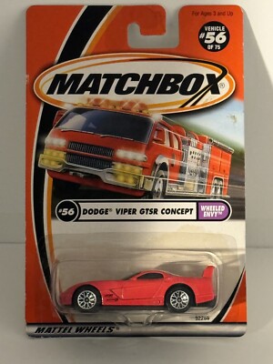 2001 Matchbox Wheeled Envy Dodge Viper GTSR Concept #56