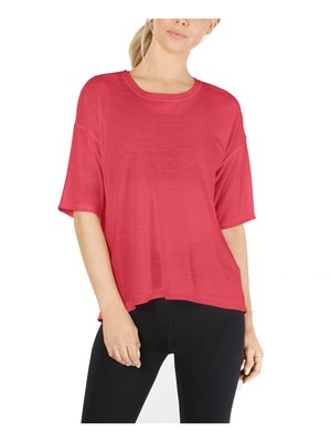 

CALVIN KLEIN Женский розовый топ с круглым вырезом и рукавами 3/4