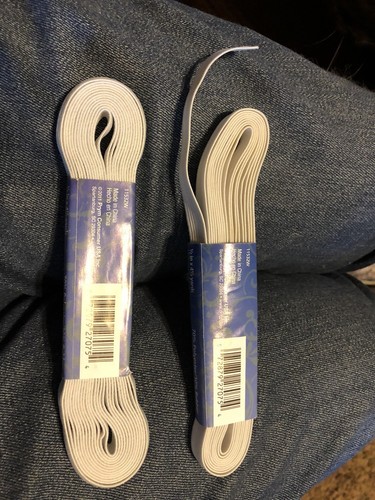 Two Rolls Of Braided Elastic