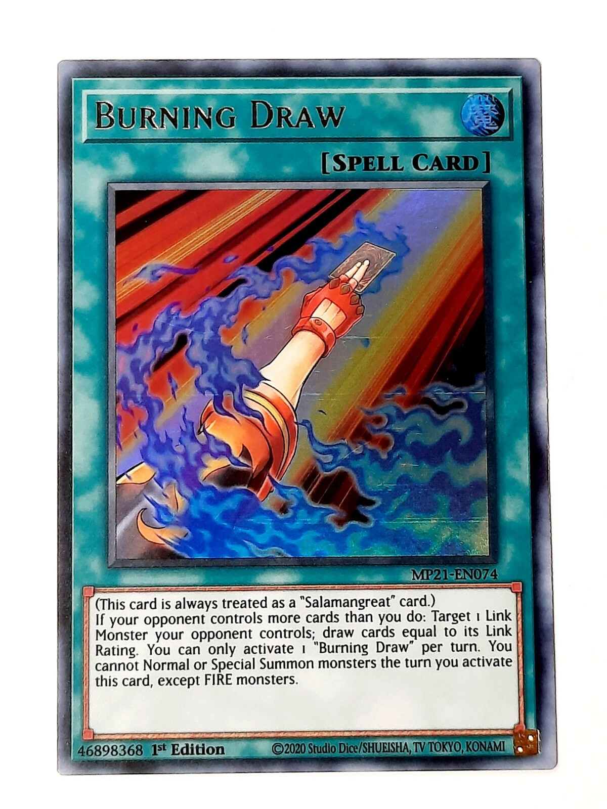 Yugioh Burning Draw MP21-EN074 ULTRA RARE 1st Edition NM | eBay Yugioh Burning Draw MP21-EN074 ULTRA RARE 1st Edition NM | eBay