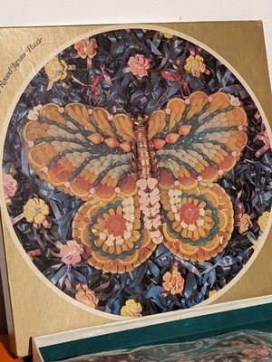 Vintage 1978 Eaton Butterfly Bon Bons 500+ Piece Round Puzzle 15-315-90