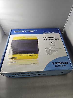 DIGINET AMP 4310BK 4 Channel 1400 Peak Watts CAR AUDI0 POWER AMPLIFIER (TK)