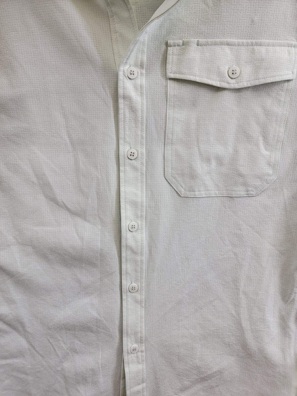 BASS OUTDOOR Trailer A.C. Short-Sleeve Shirt Men M Spread Collar Button Closure - Picture 8 of 17