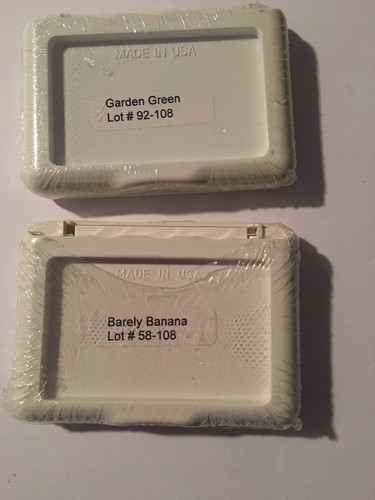 STAMPIN' UP!  lot of 2 Old Style stamp pads sealed YELLOW Banana GARDEN GREEN