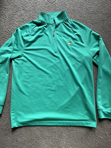 Masters Jacket Mens S Green Quarter Zip Pullover Tech