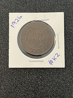  1926 PENNY MELBOURNE AUSTRALIA  EARLY DATE KING GEORGE V #K2 