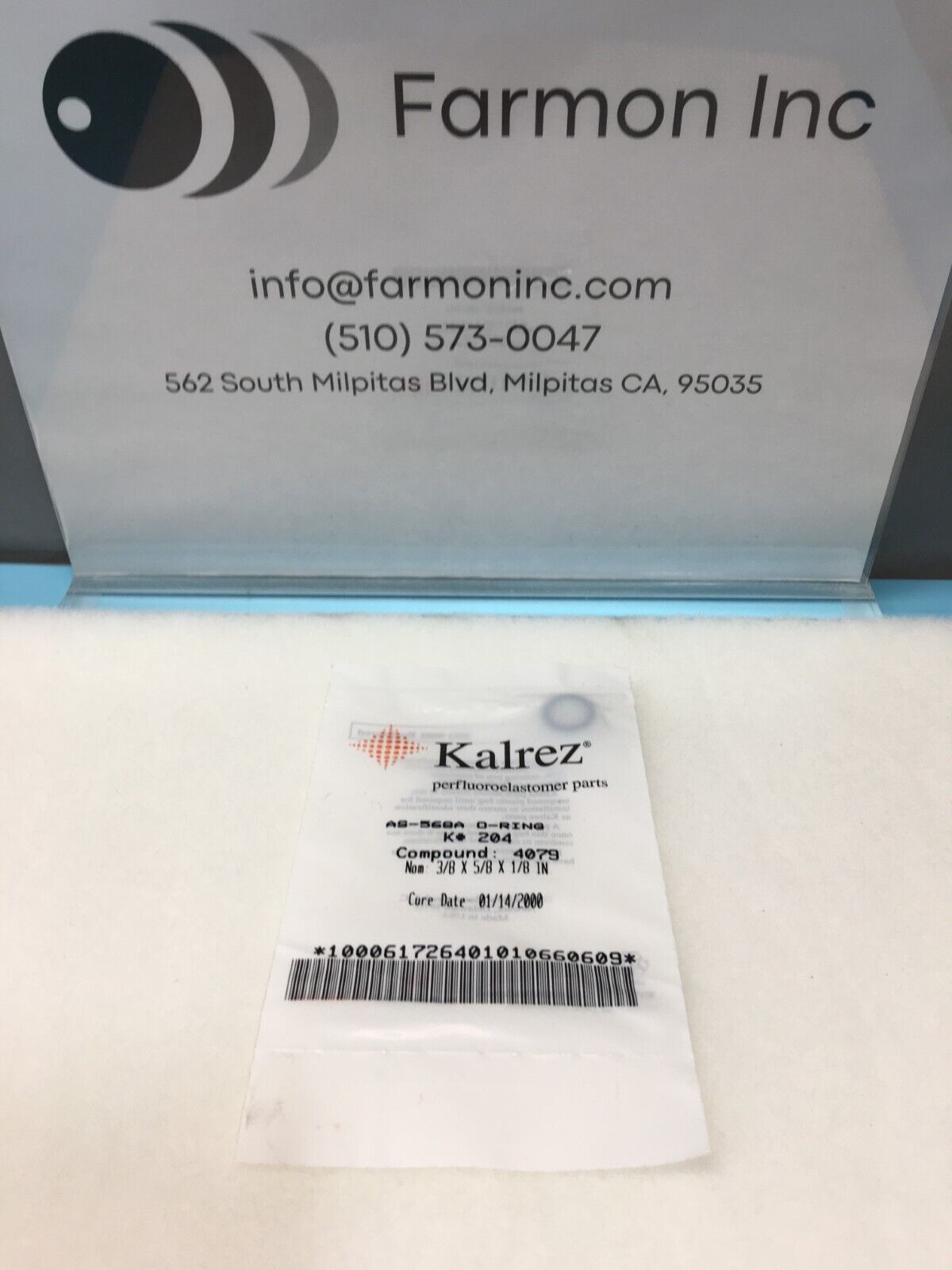 KALREZ AS-568A O-RING K#204, COMPOUND: 4079, 2-204, AS-568A-204, 134582