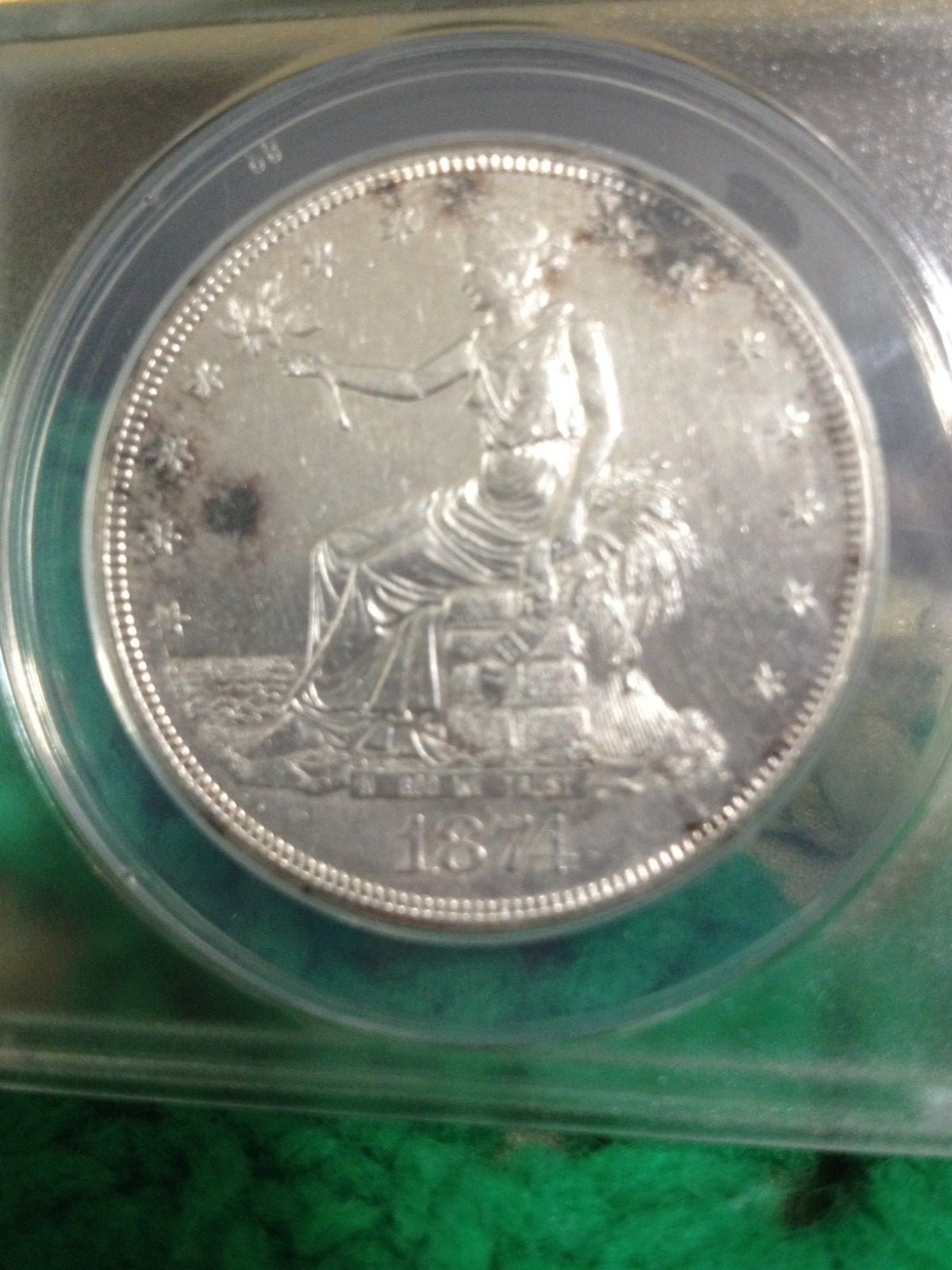 1874 CC Trade Dollar - ANACS Certified AU 58 A True Slider