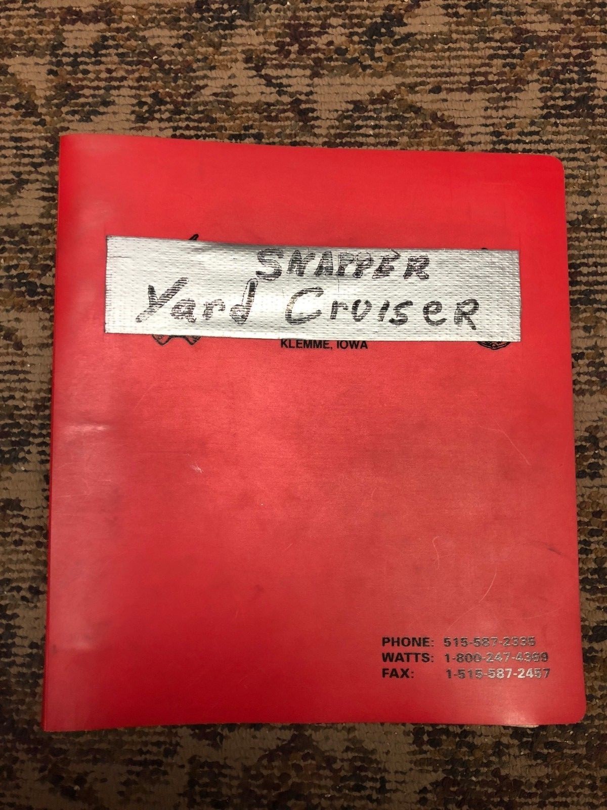 HUGE book of Snapper Yard Cruiser Riding Mower Parts and Service Manuals