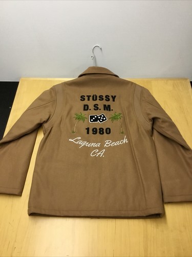 Pre-owned Stussy Premium Exclusive Jacket, Dover St. Varsity Jacket, Xlarge In Multicolor