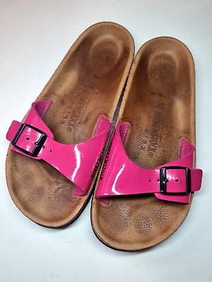 BIRKENSTOCK VEGAN HOT PINK MADRID RELAX SLIDERS NARROWER FIT UK 5