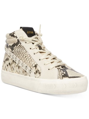 

STEVE MADDEN Женские спортивные кроссовки Gold Snake Qualify с круглым носком на платформе, Золотой, QUAL01S1
