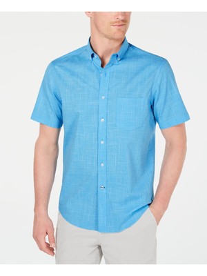 

CLUBROOM Mens Aqua Classic Fit на пуговицах Performance Stretch Повседневная рубашка, 100050759MN